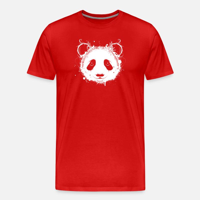 Tête de panda géant - T-shirt bio Premium Homme - rouge