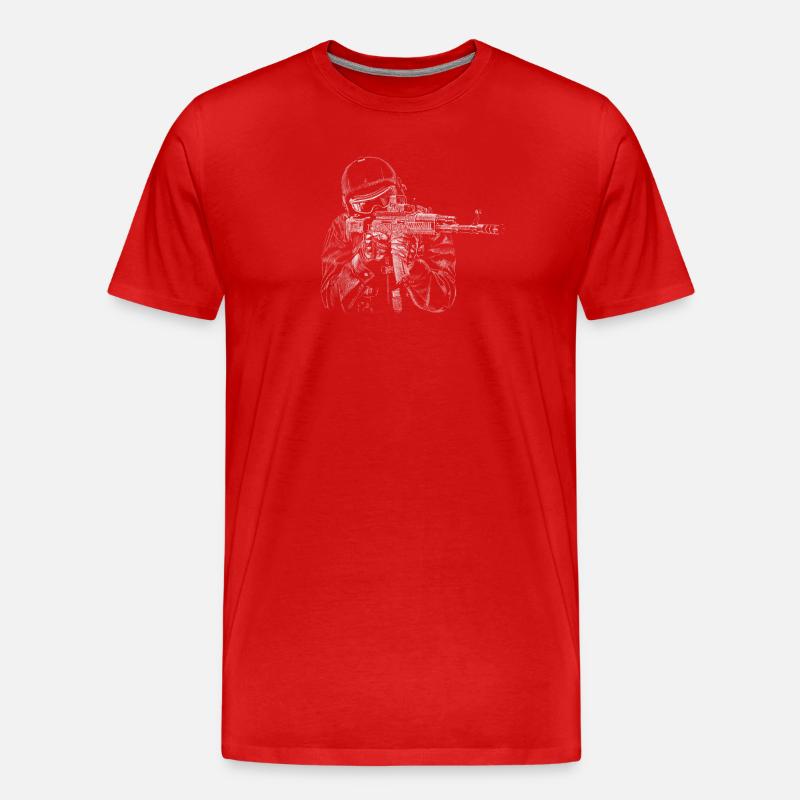 Special Forces - Männer Premium Bio T-Shirt - Rot