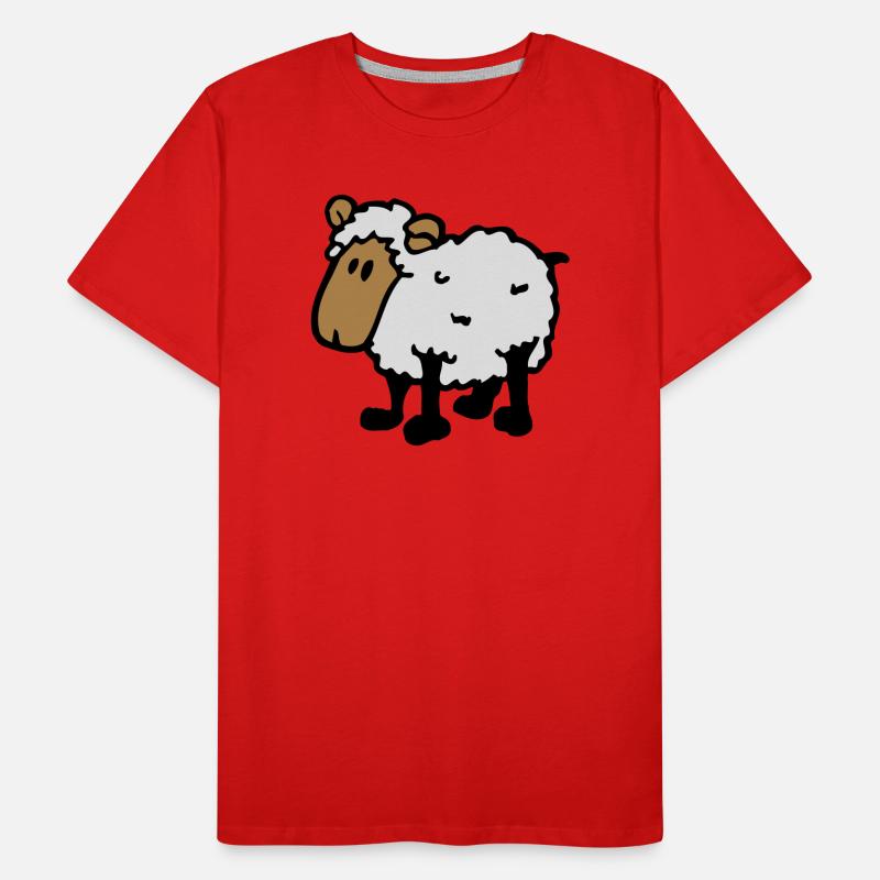 cool comic sheep funny sheep Men's Premium Organic T-Shirt