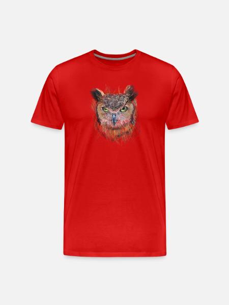 Owl - T-shirt bio Premium Homme - rouge