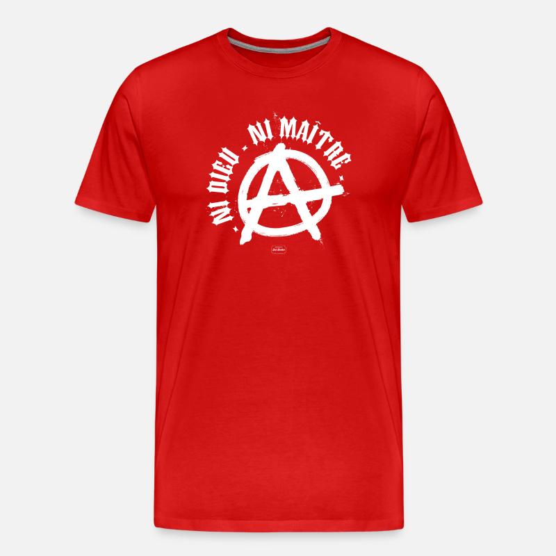 Weder Gott noch Meister - Männer Premium Bio T-Shirt - Rot