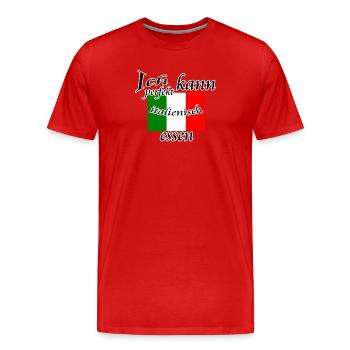 Perfekt Italienisch Geschenk - Männer Premium Bio T-Shirt - Rot - Vorne - Damien (186cm)