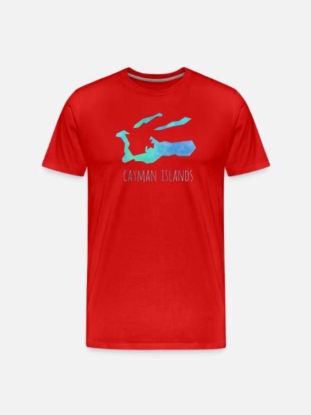 Cayman Islands - Men's Premium Organic T-Shirt - red