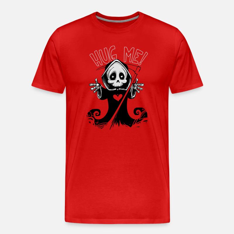 Schwarzer Humor - Männer Premium Bio T-Shirt - Rot