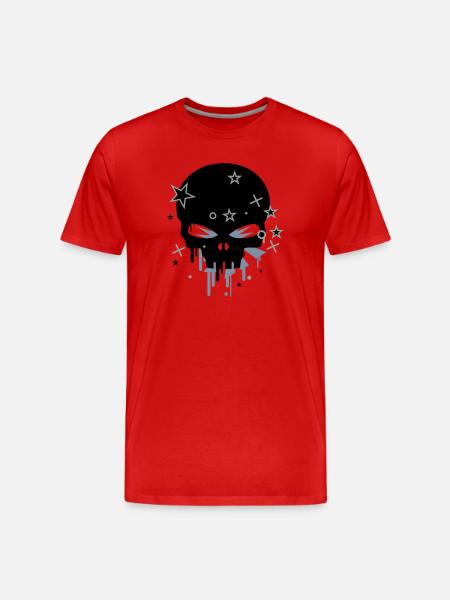 Skull - Men's Premium Organic T-Shirt - red