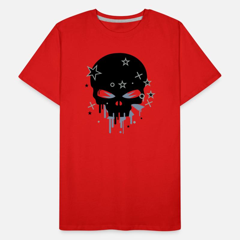 un crâne T-shirt bio Premium Homme