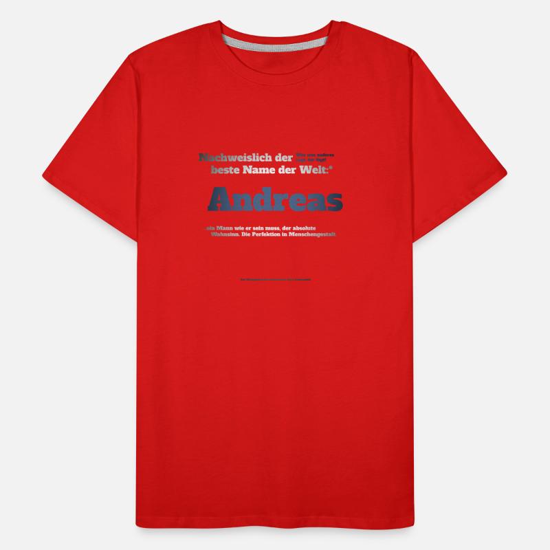 Ich bin Andreas - Andreas als Vorname Männer Premium Bio T-Shirt