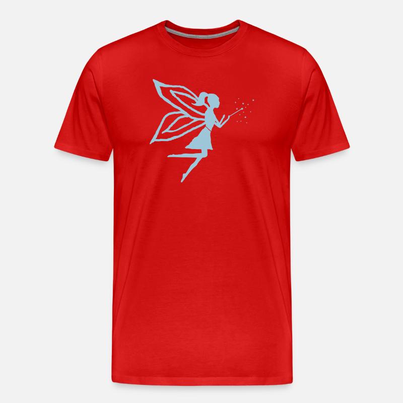 Kleine Elfe - Männer Premium Bio T-Shirt - Rot