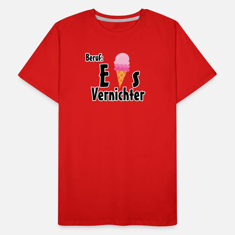 Beruf - Eisvernichter Geschenk Eis Sommer Männer Premium Bio T-Shirt