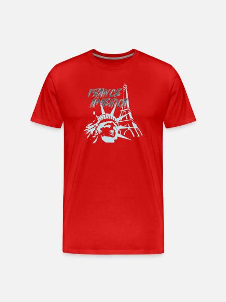 Fusion FranceAmerica - T-shirt bio Premium Homme - rouge