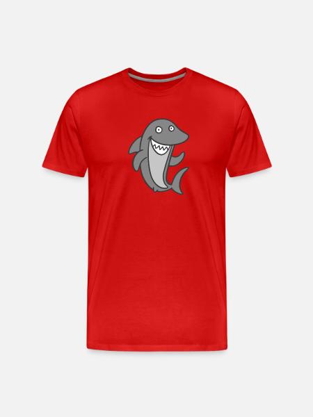 shark - Men's Premium Organic T-Shirt - red