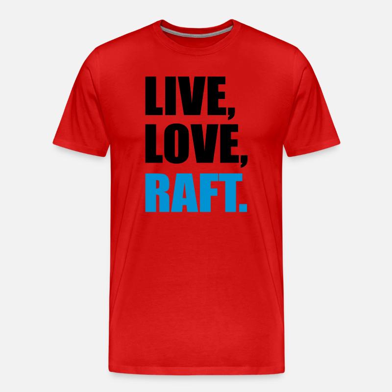 Rafting - Männer Premium Bio T-Shirt - Rot