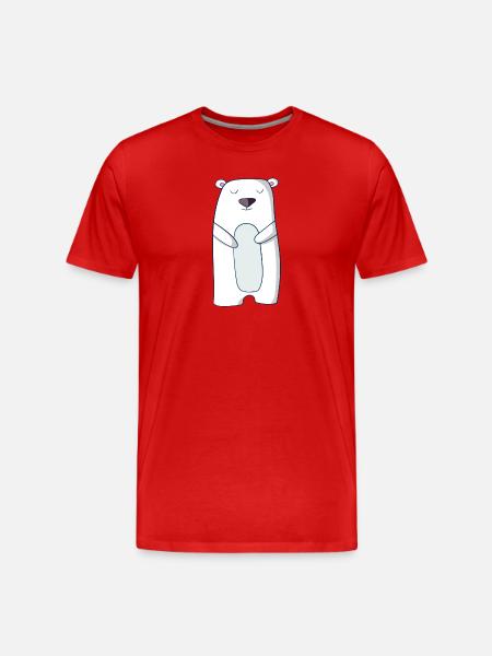 Eisbär - Männer Premium Bio T-Shirt - Rot