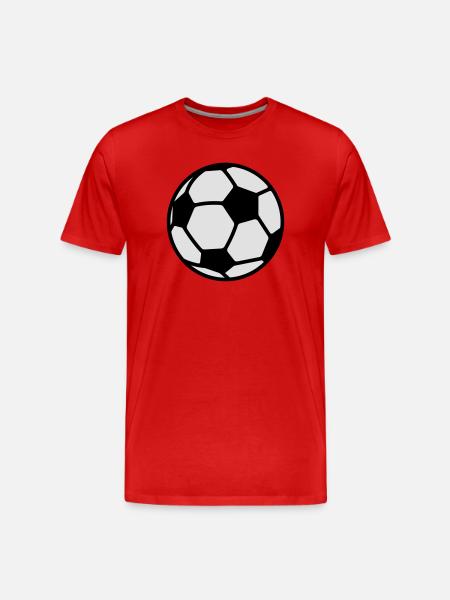Fußball - Männer Premium Bio T-Shirt - Rot
