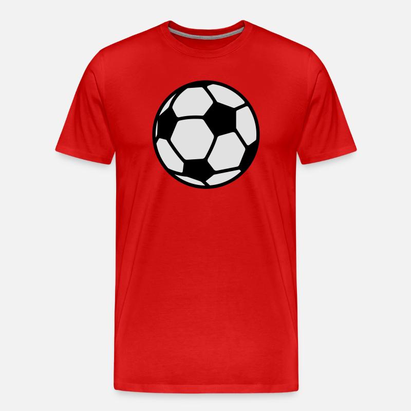 Fußball - Männer Premium Bio T-Shirt - Rot