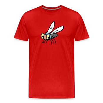 Fliege - Männer Premium Bio T-Shirt - Rot - Vorne - Damien (186cm)