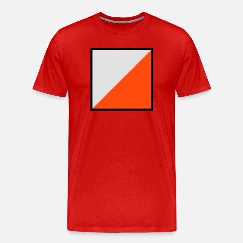 Orientierung Bildschirm - Männer Premium Bio T-Shirt - Rot