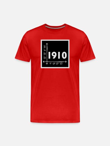 St. Pauli - Männer Premium Bio T-Shirt - Rot