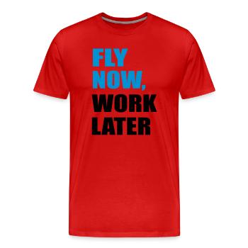 fliegen - Männer Premium Bio T-Shirt - Rot - Vorne - Damien (186cm)