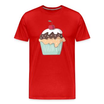 Cupcake - T-shirt bio Premium Homme - rouge - Devant - Damien (186cm)