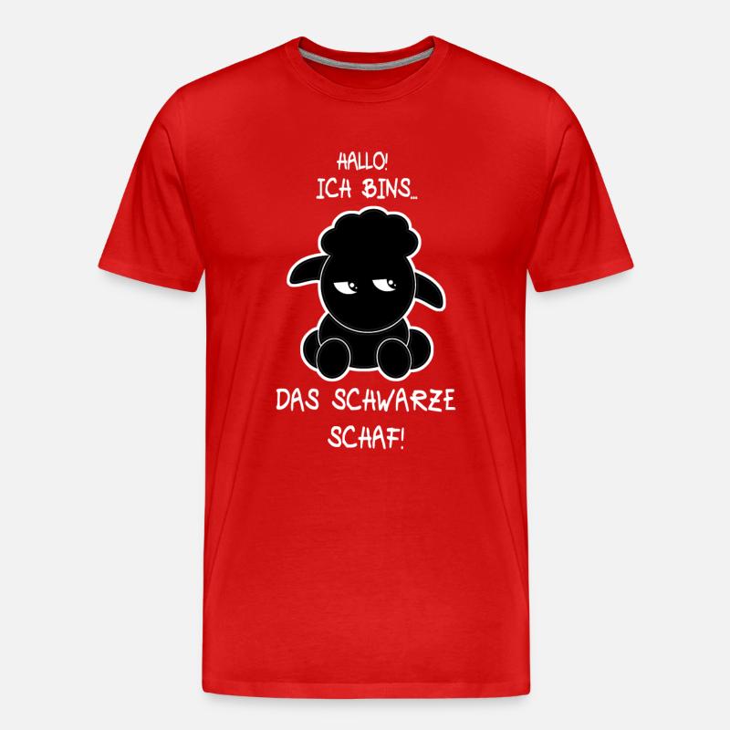 Das schwarze Schaf - Männer Premium Bio T-Shirt - Rot