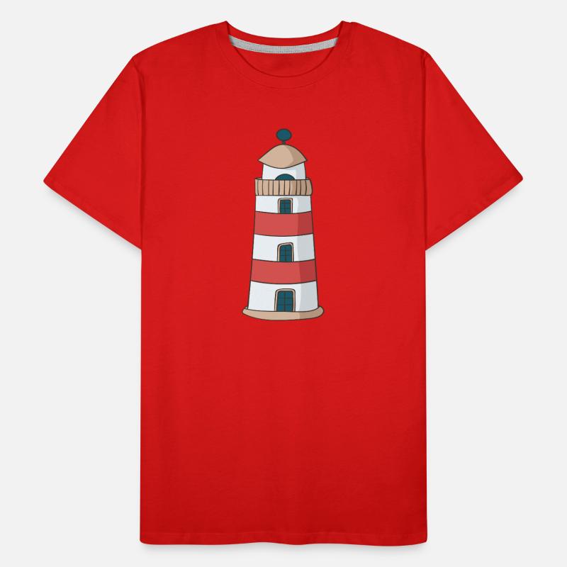 Leuchtturm Männer Premium Bio T-Shirt