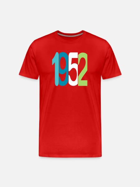 Established 1952 - Männer Premium Bio T-Shirt - Rot