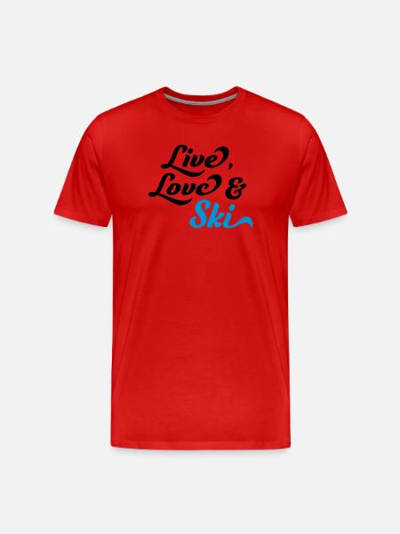 Ski - T-shirt bio Premium Homme - rouge