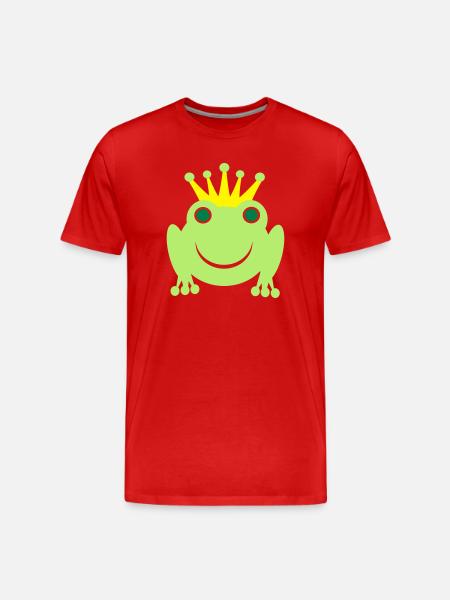 Frog King - Men's Premium Organic T-Shirt - red