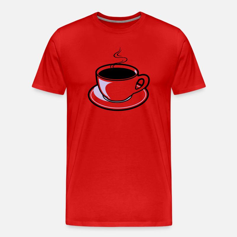Kaffee, Tasse, Koffein - Männer Premium Bio T-Shirt - Rot