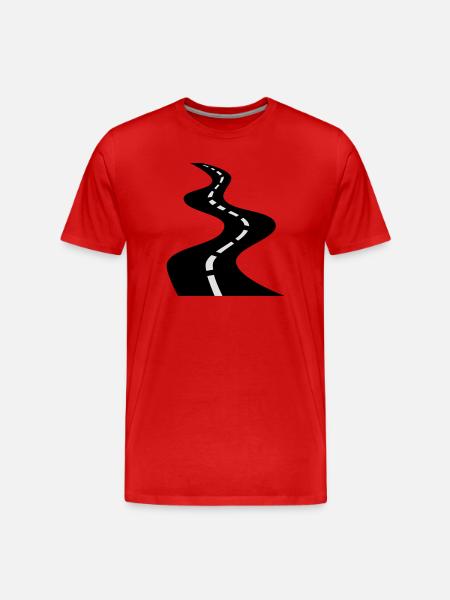 Straße - Männer Premium Bio T-Shirt - Rot