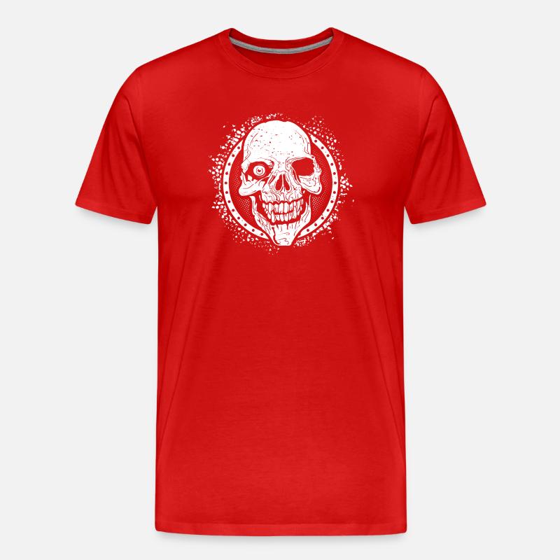 Halloween grimace, crâne halloween, effrayant - T-shirt bio Premium Homme - rouge