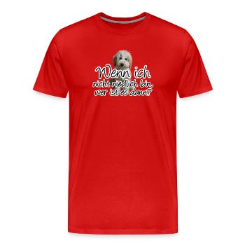 Niedlicher Hund - Tiere, Fun, Sprüche, Geschenk - Männer Premium Bio T-Shirt - Rot - Vorne - Damien (186cm)