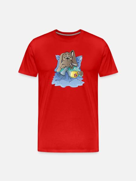 Hundeelend - Männer Premium Bio T-Shirt - Rot