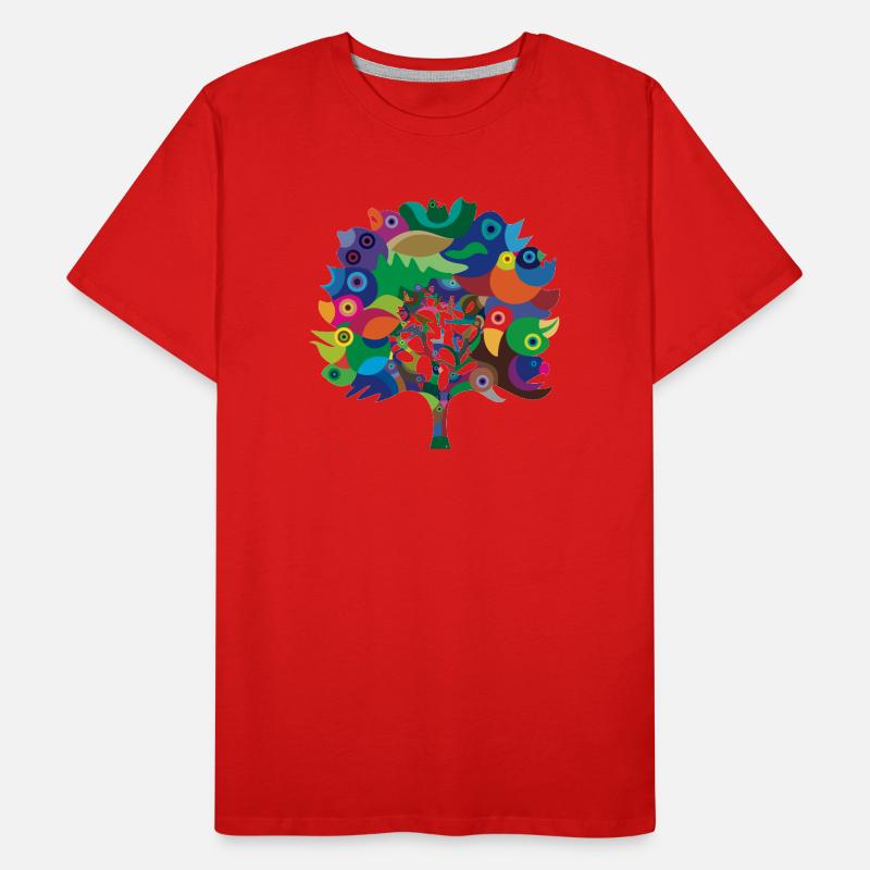 Overbirded Tree Männer Premium Bio T-Shirt