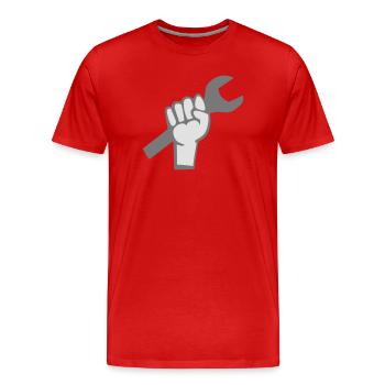2541614 128289580 mech - T-shirt bio Premium Homme - rouge - Devant - Damien (186cm)