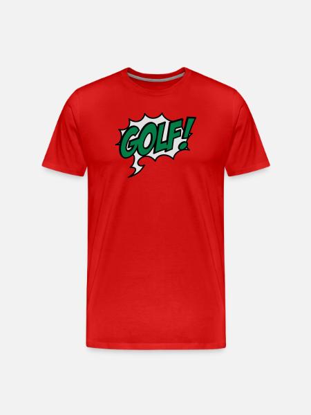 2541614 15928109 golf exclamation - Men's Premium Organic T-Shirt - red