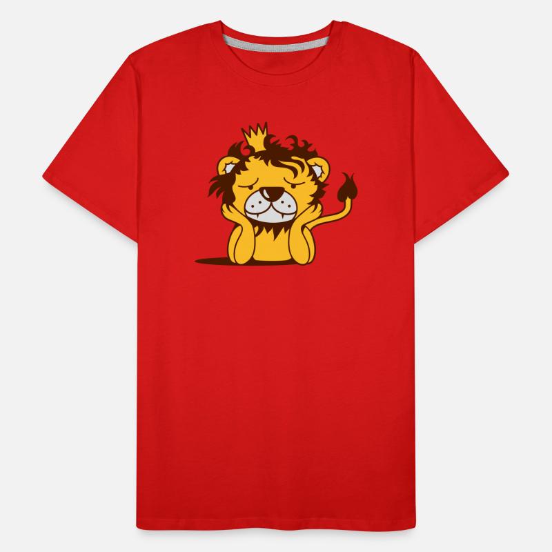 lion with crown Men's Premium Organic T-Shirt