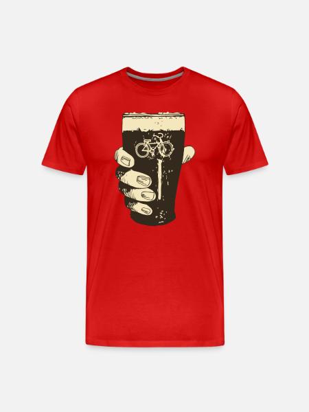 Bière et vélo - T-shirt bio Premium Homme - rouge