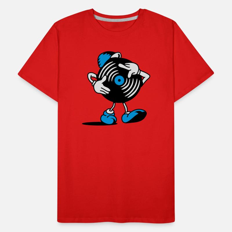 A record scratching himself Men's Premium Organic T-Shirt
