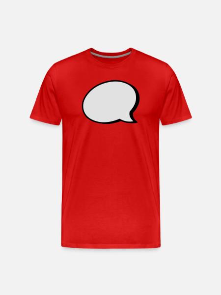2541614 15422397 speech bubble - Men's Premium Organic T-Shirt - red