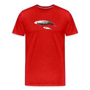 baleine à bec de Cuvier - baleine à bec baleine à bec de Cuvier - T-shirt bio Premium Homme - rouge - Devant - Damien (186cm)