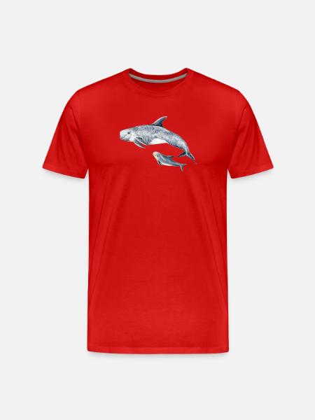 Calderón gray - Grampus dolphin - Dauphin de Risso - Men's Premium Organic T-Shirt - red