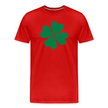 2541614 15462879 klee - Männer Premium Bio T-Shirt - Rot - Vorne - Damien (186cm)