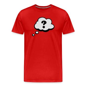 Bulle Comiques point d'interrogation - T-shirt bio Premium Homme - rouge - Devant - Damien (186cm)