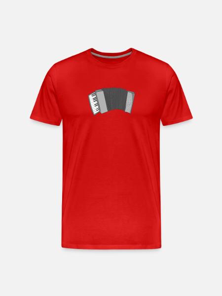 accordion - Men's Premium Organic T-Shirt - red