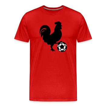 France soccer cock - Men's Premium Organic T-Shirt - red - Front - Damien (186cm)