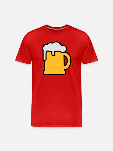 Bierkrung | Beer Mug - T-shirt bio Premium Homme - rouge