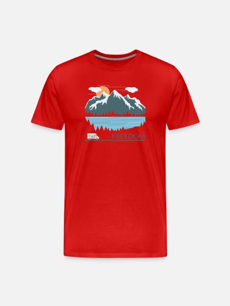 camping - Men's Premium Organic T-Shirt - red
