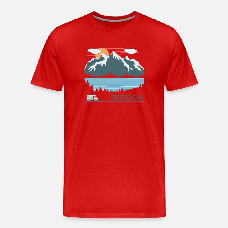 camping - Men's Premium Organic T-Shirt - red